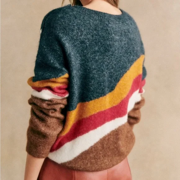 Sézane Howard Jumper Sweater – Multico Fuchsia – Size L - Picture 2 of 3